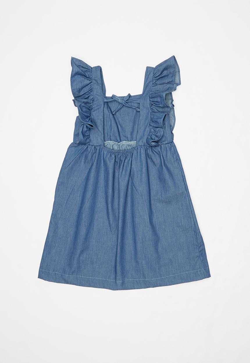 Pop Candy - Frill sleeve dress - blue