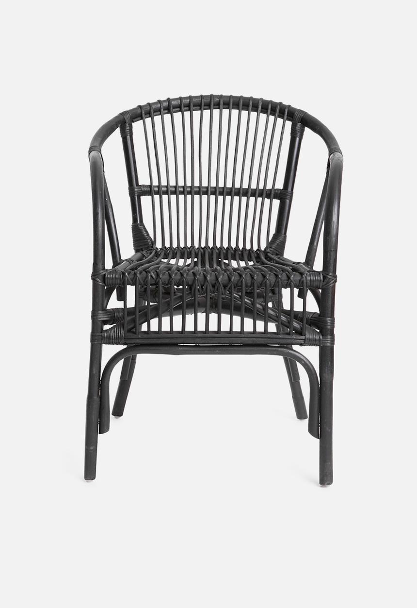 Sixth Floor - Rattan kubu chair - black