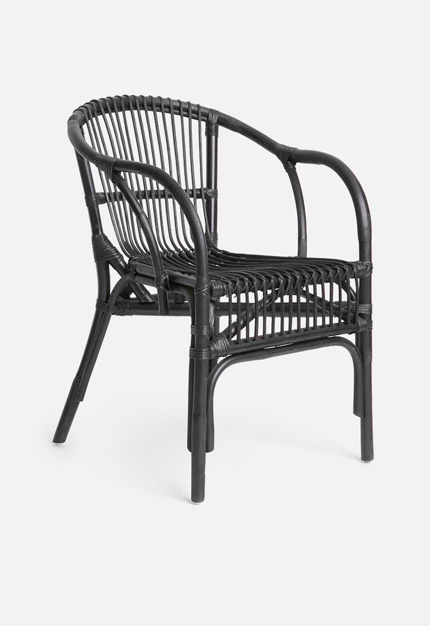 Sixth Floor - Rattan kubu chair - black
