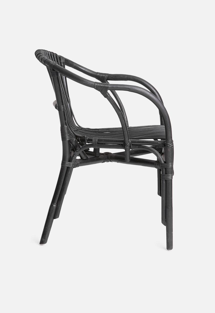 Sixth Floor - Rattan kubu chair - black