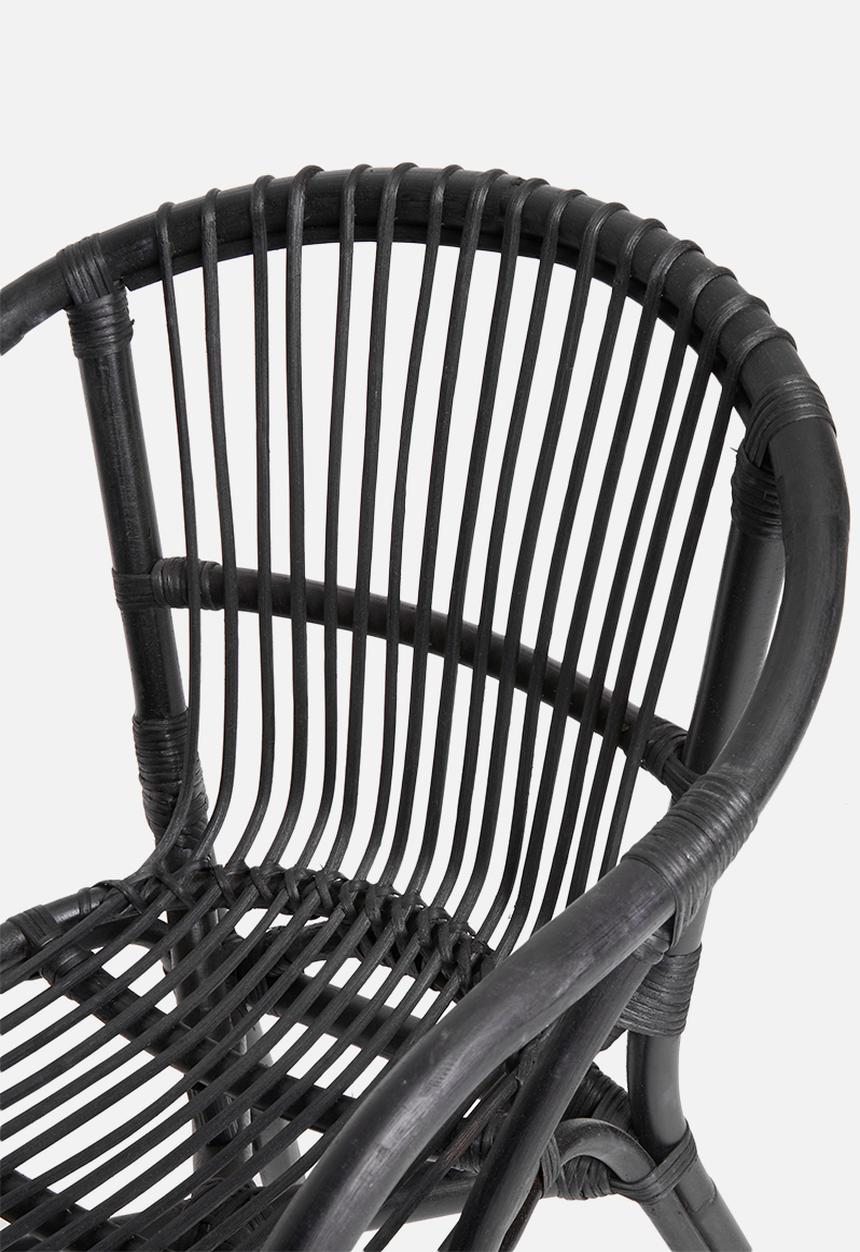 Sixth Floor - Rattan kubu chair - black