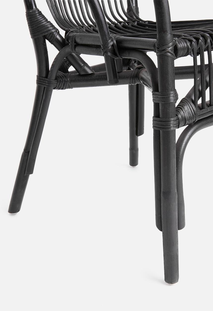 Sixth Floor - Rattan kubu chair - black