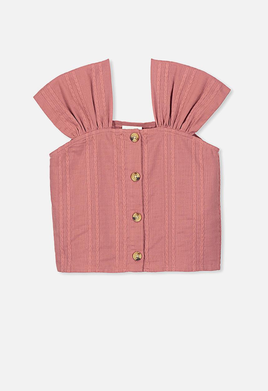 Cotton On - Paloma short sleeve button through - pink