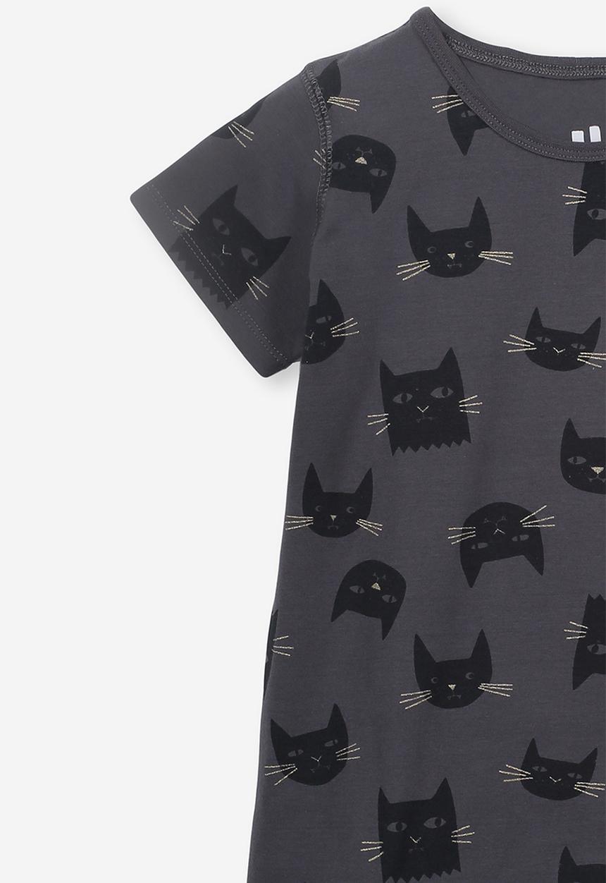 Cotton On - Harpa short sleeve pj set - black