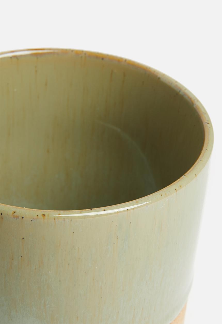 Sixth Floor - Reactive glaze planter - green