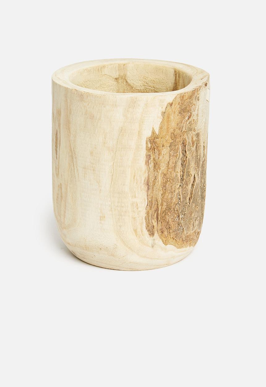 H&S - Paulownia wooden pot - natural