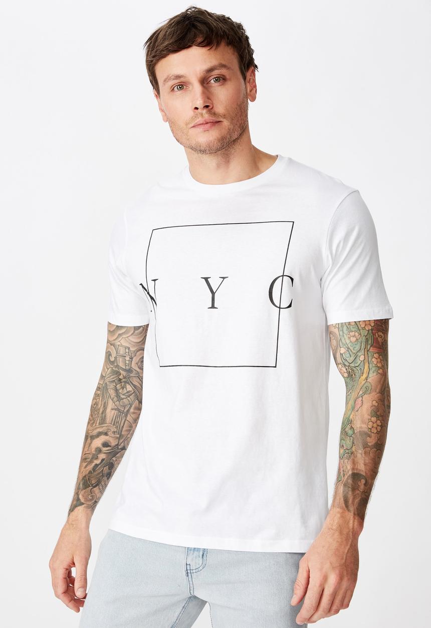 Cotton On - Tbar text T-shirt - white
