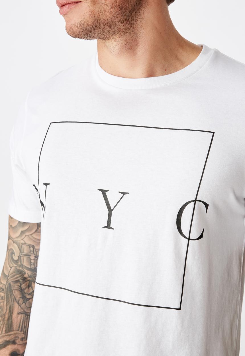 Cotton On - Tbar text T-shirt - white