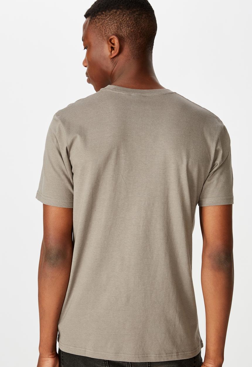 Cotton On - Tbar text T-shirt - slate stone