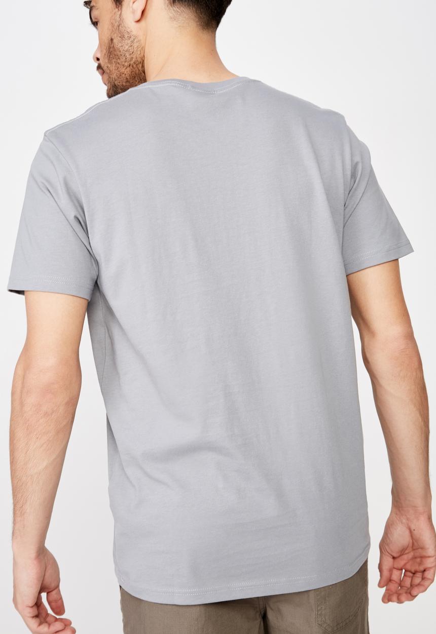 Cotton On - Tbar text T-shirt - grey