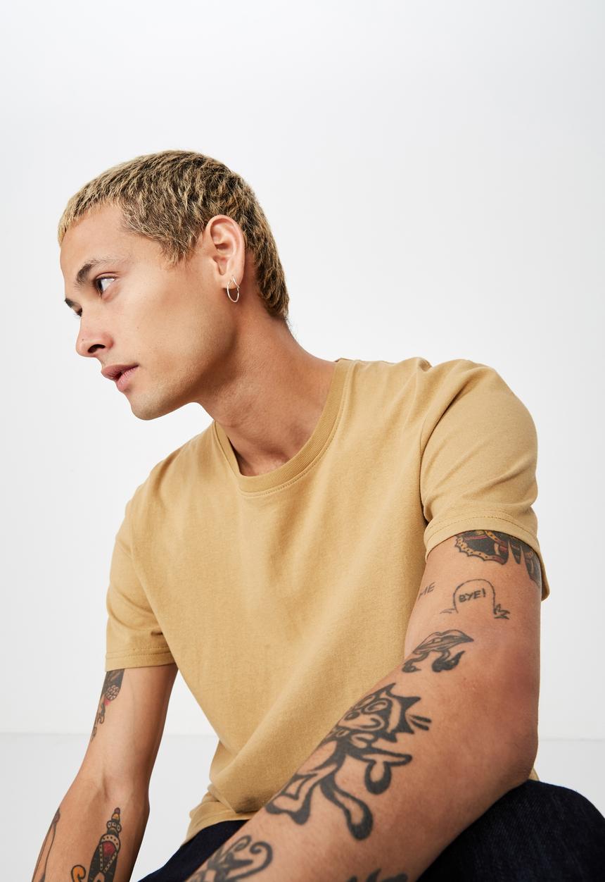 Cotton On - Essential crew tee - camel