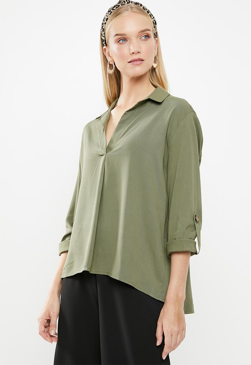 Superbalist - Notch neck shirt - khaki