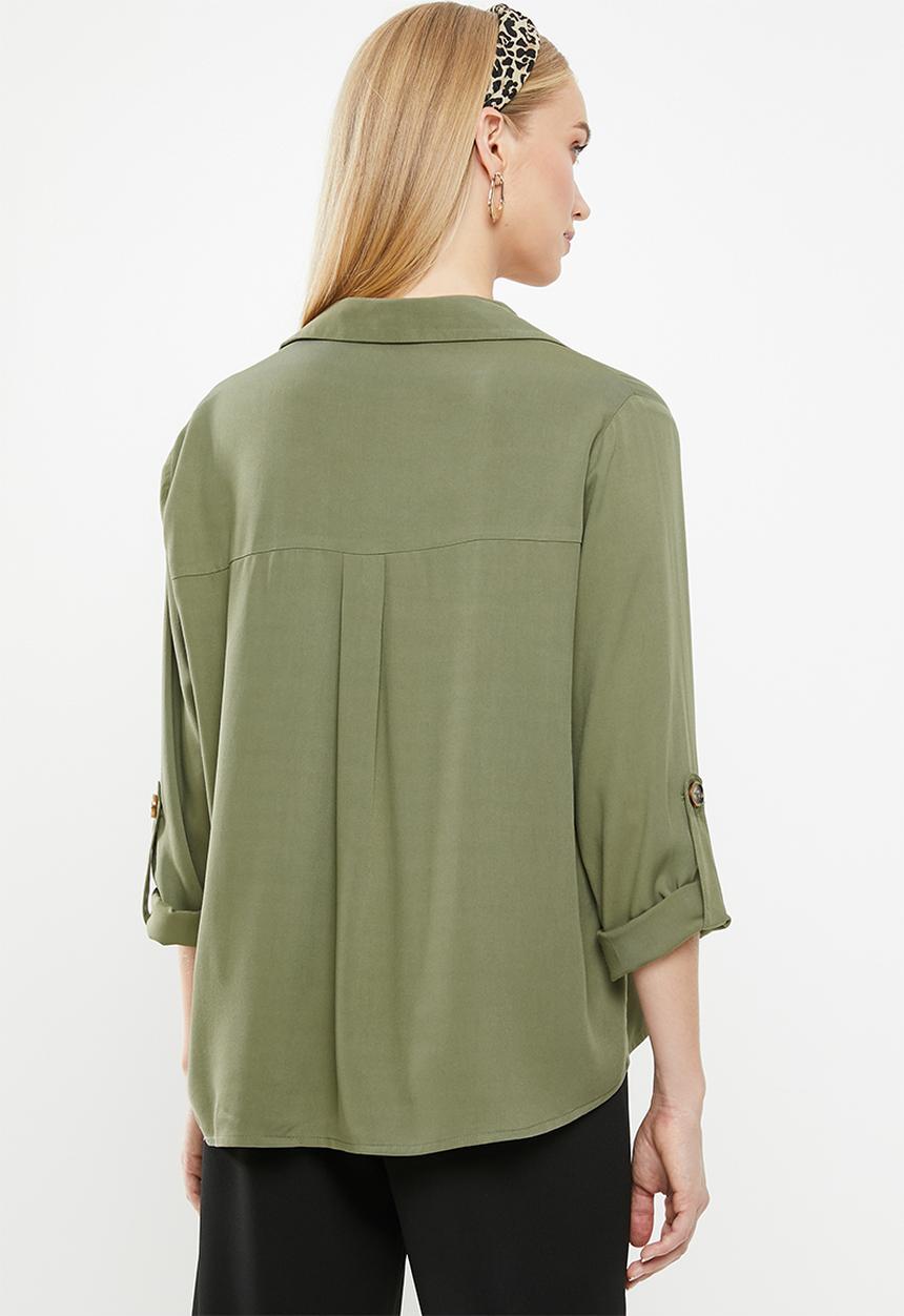 Superbalist - Notch neck shirt - khaki