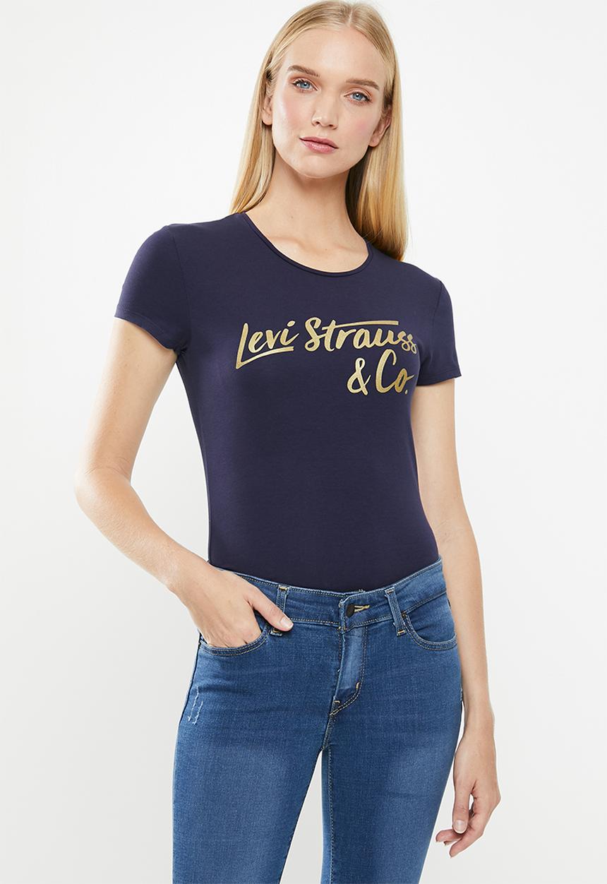 Levi’s® - Sea captain wordmark graphic tee - navy