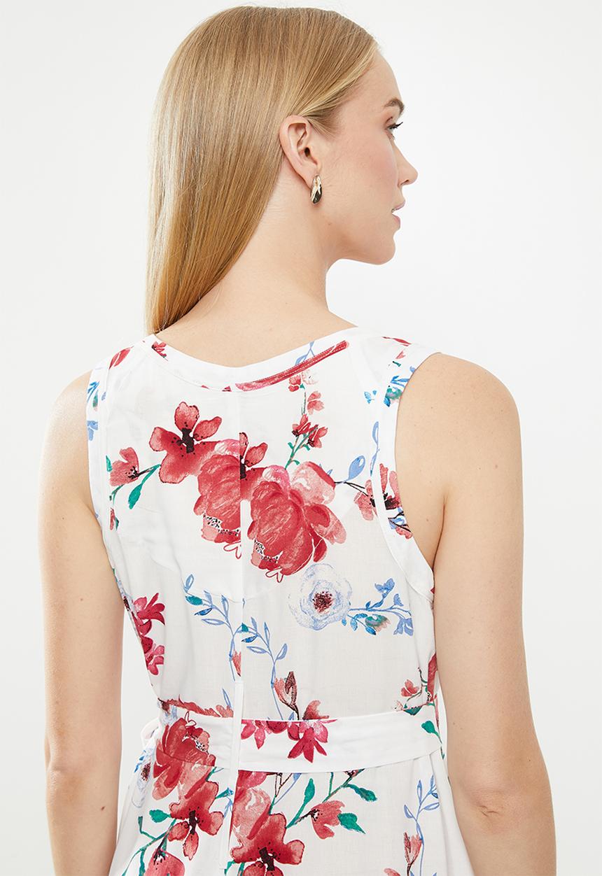 AMANDA LAIRD CHERRY - Simosihle dress - white & coral