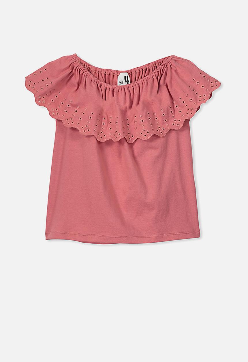 Cotton On - Yani off the shoulder top - rusty blush
