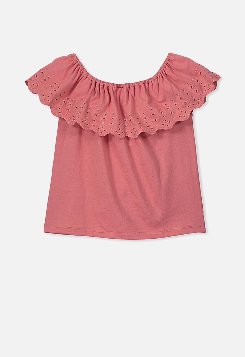 Cotton On - Yani off the shoulder top - rusty blush