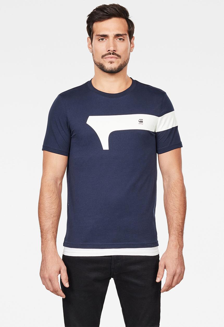 G-STAR - Graphic 13 slim short sleeve T-shirt - navy