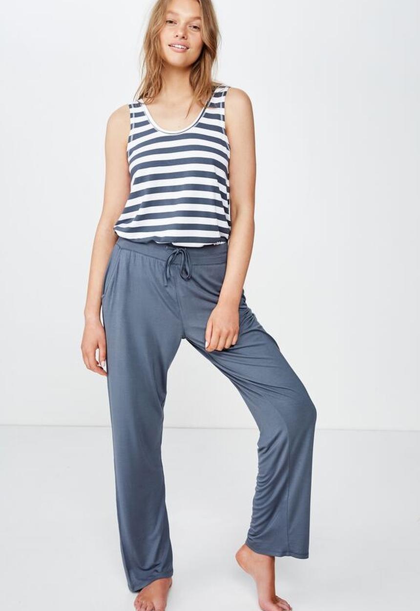 Cotton On - Sleep recovery relaxed pant - blue
