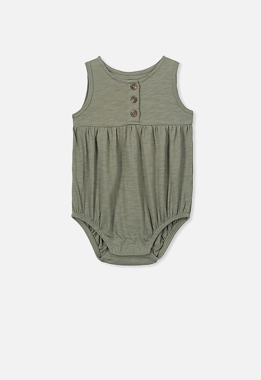Cotton On - Craigelina singlet bubbysuit - green