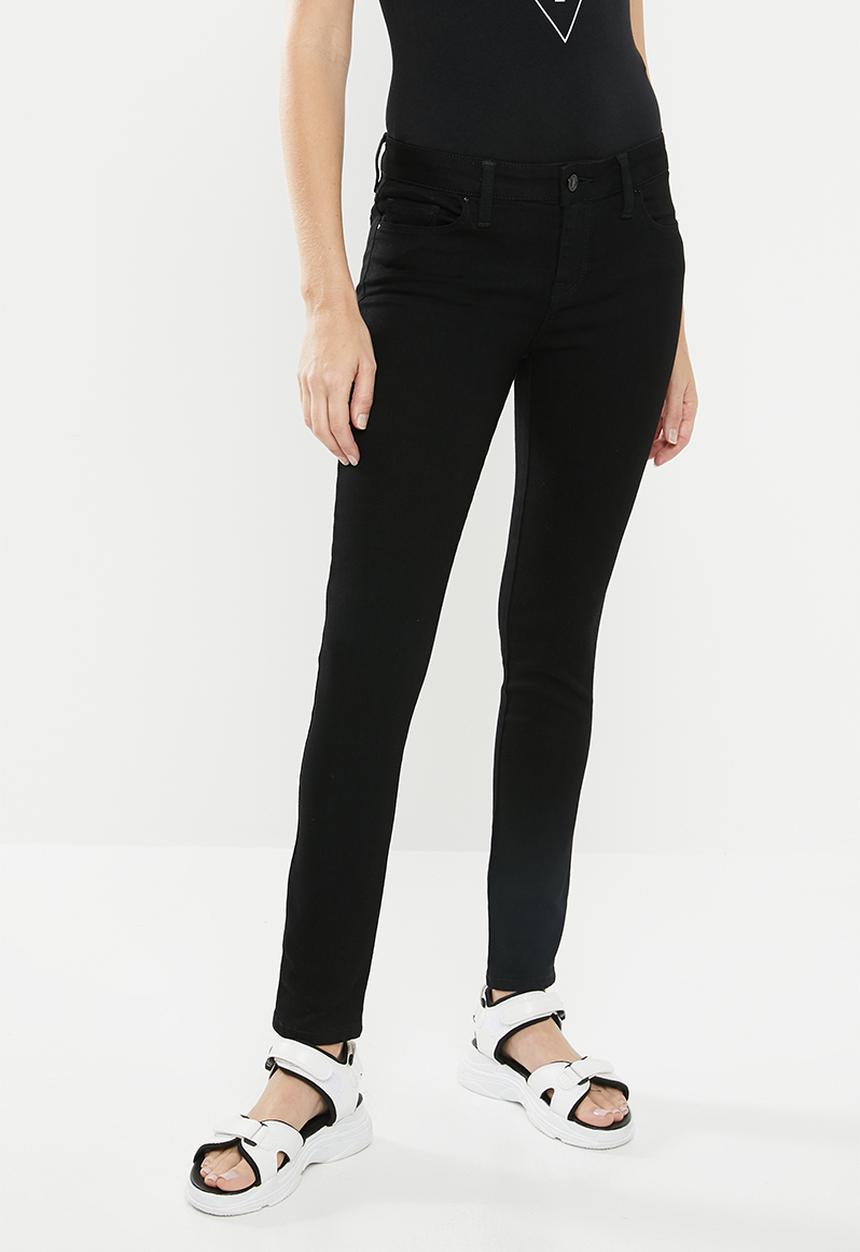 GUESS - Power skinny low jeans - black 