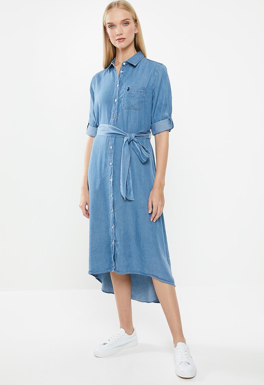 POLO - Daphine chambray dress - blue 