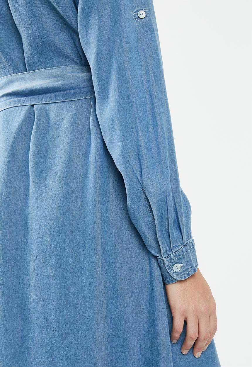POLO - Daphine chambray dress - blue 