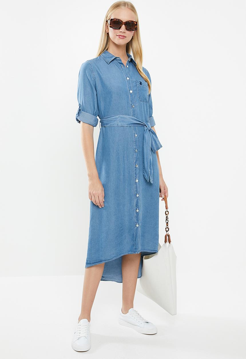 POLO - Daphine chambray dress - blue 