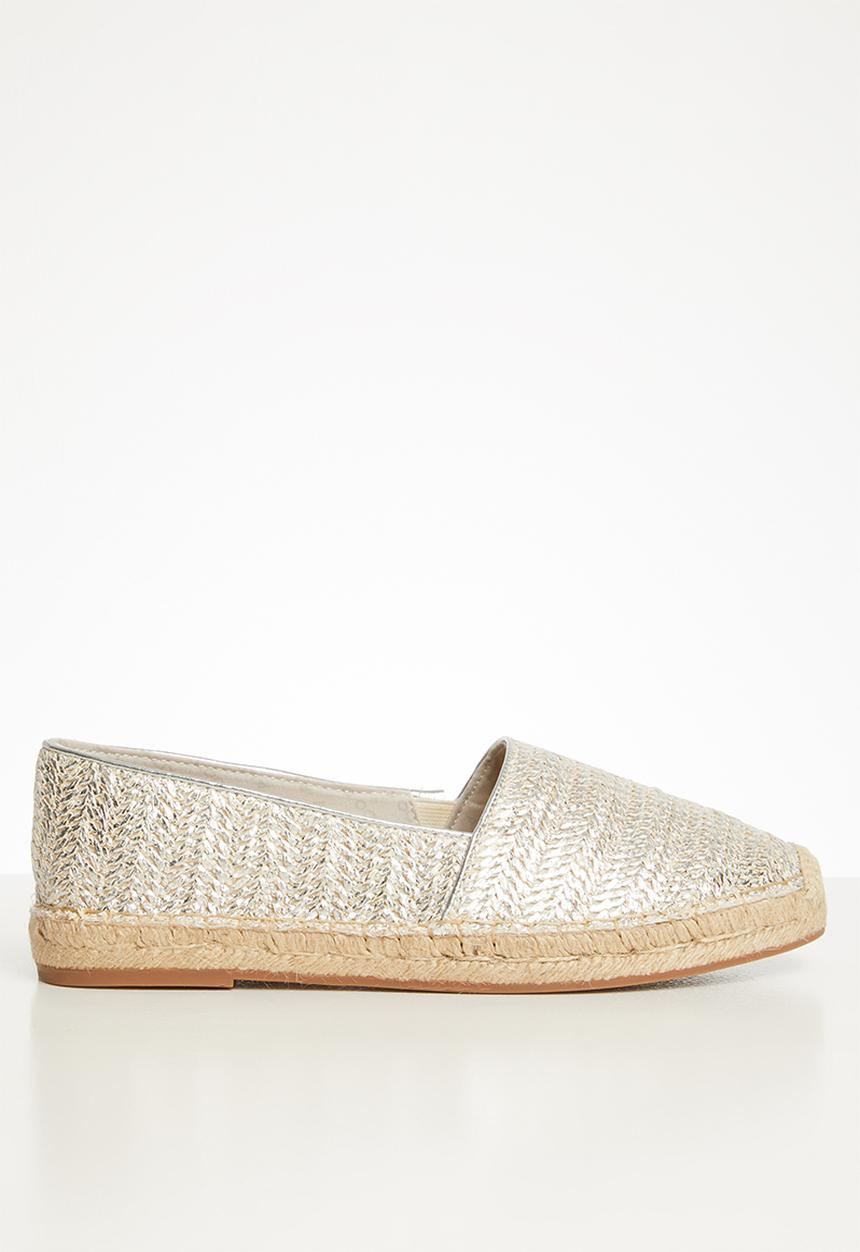 ALDO - Jeraelia woven espadrille - silver & beige