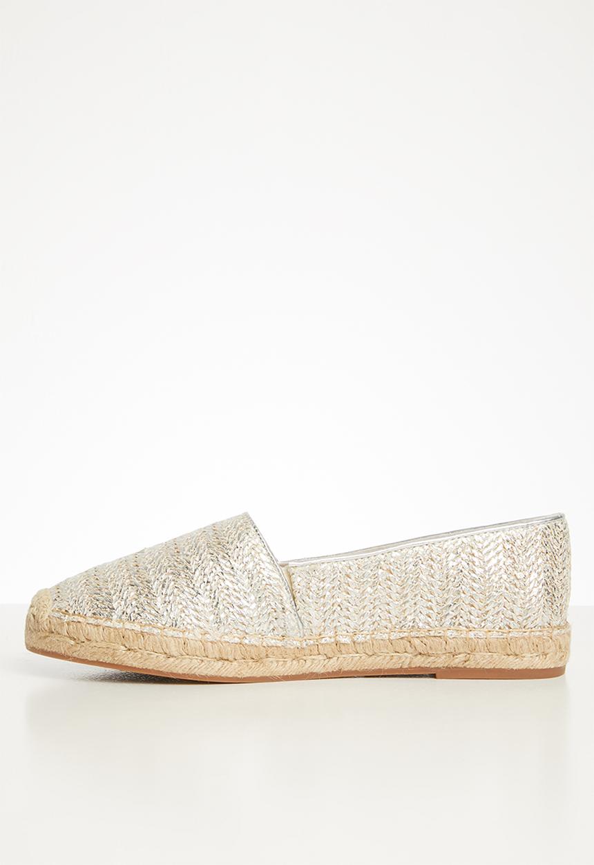 ALDO - Jeraelia woven espadrille - silver & beige