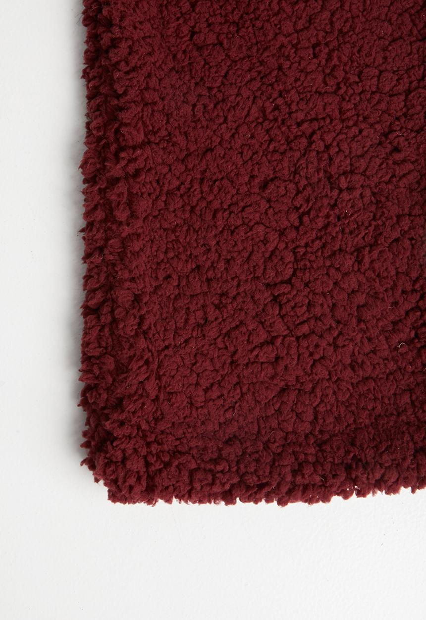 Cotton On - Tara teddy scarf - burgundy