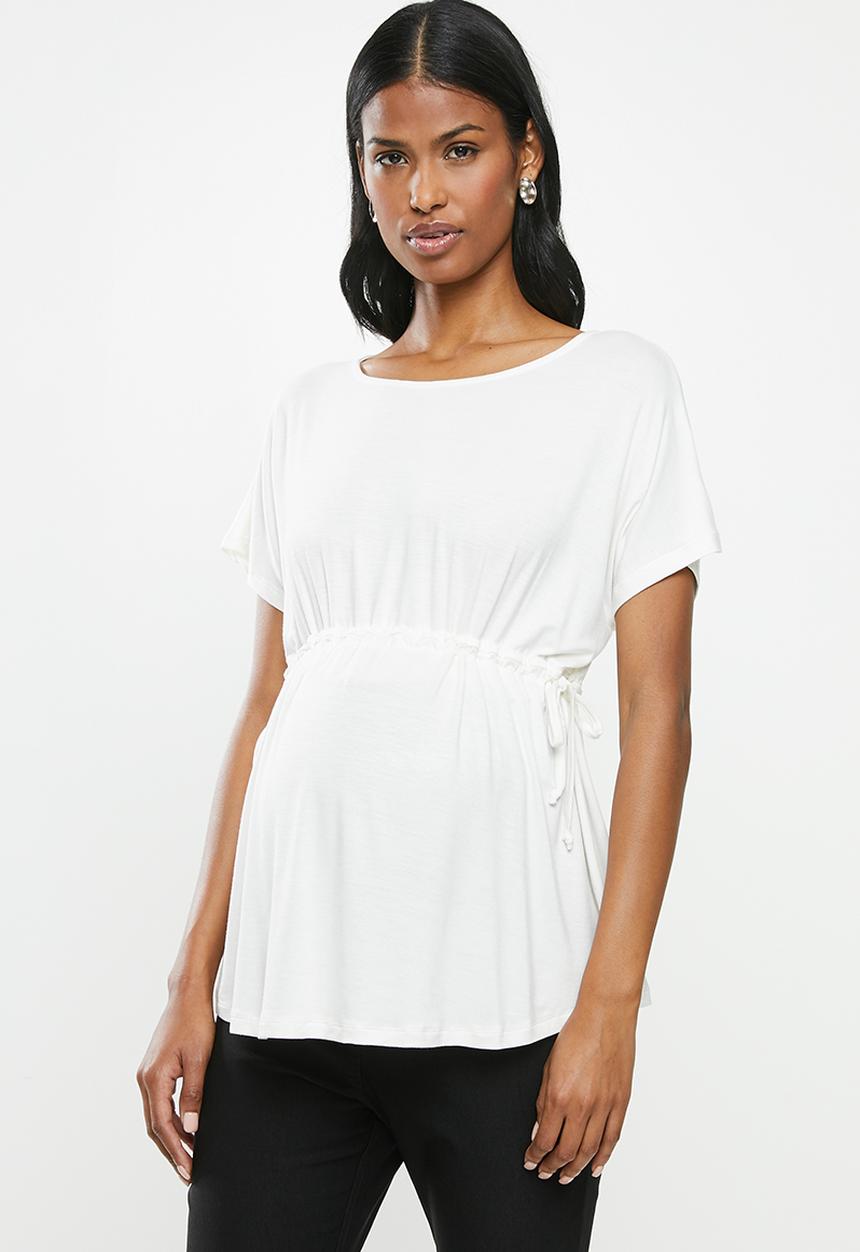 edit Maternity - Maternity Drawcord detail top - off white