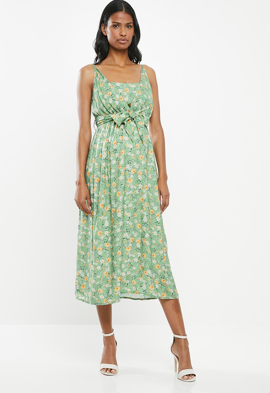 Superbalist - Tie front dress - green