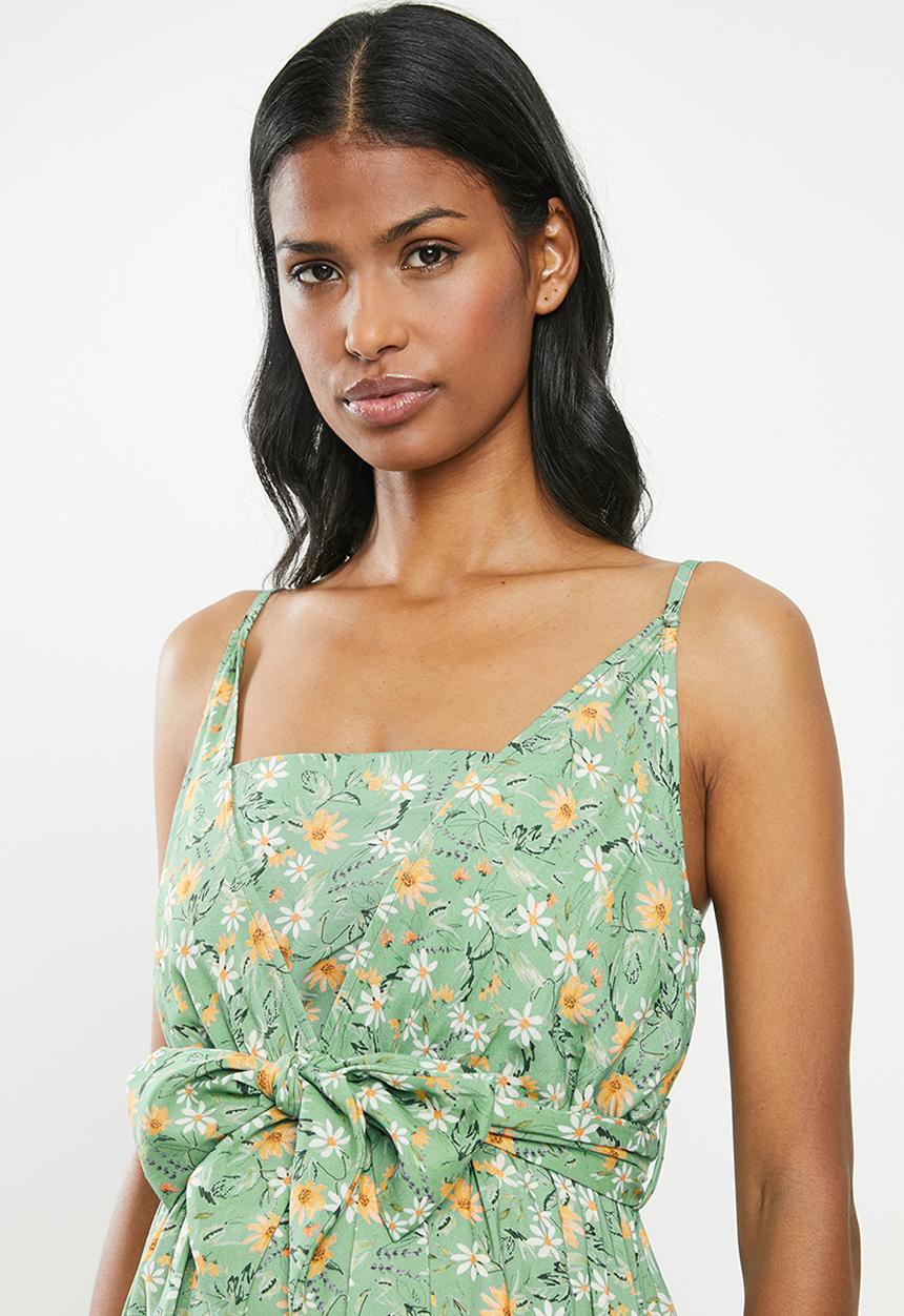 Superbalist - Tie front dress - green