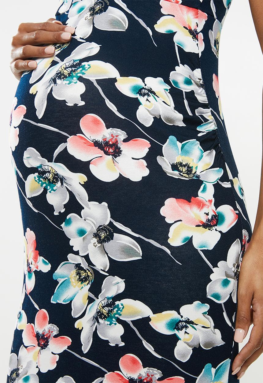 Cherry Melon - Maternity Bardot dress - multi