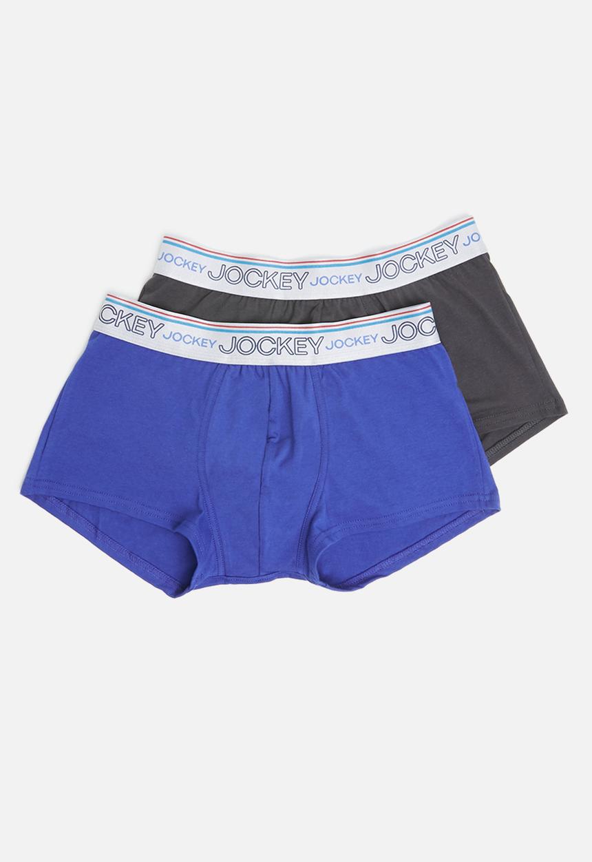 Jockey - 2 Pack new gen pouch trunks - blue & grey