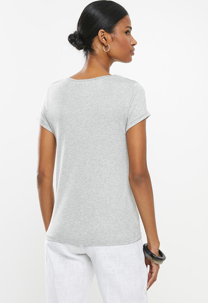 Superbalist - 2 pack scoop neck tees - black & grey 