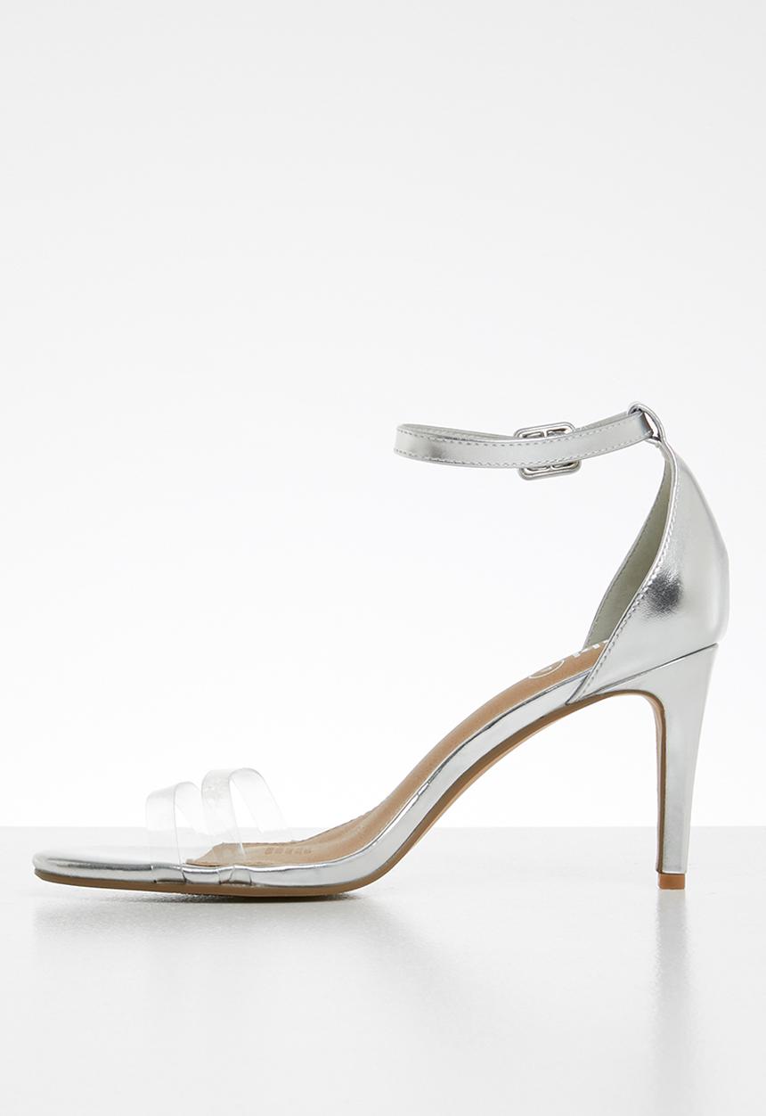 Cotton On - Shari double strap stiletto - silver