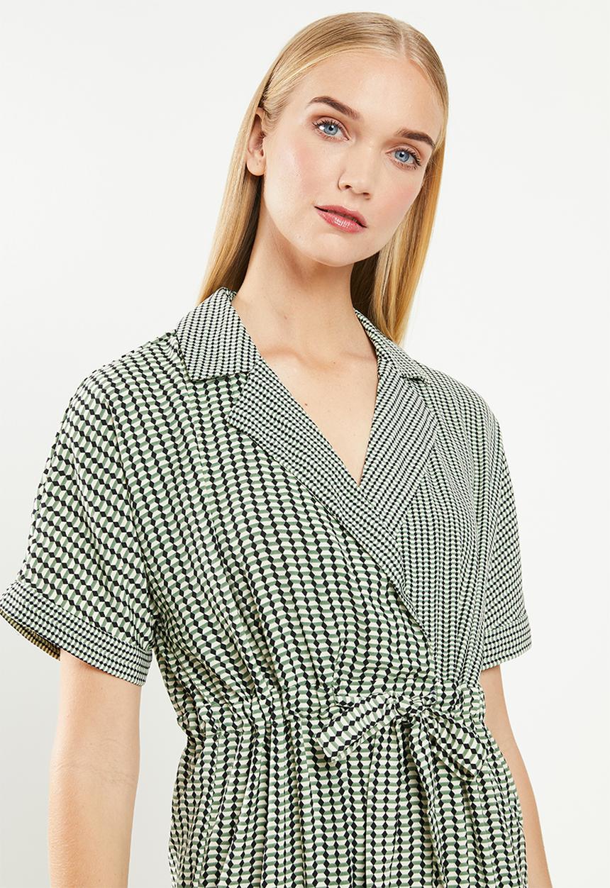Vero Moda - Arie short wrap dress - multi