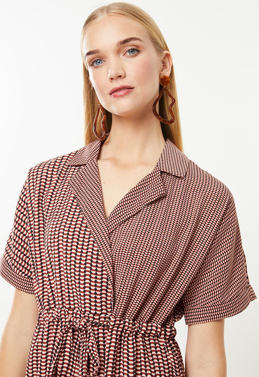 Vero Moda - Arie short wrap dress - multi
