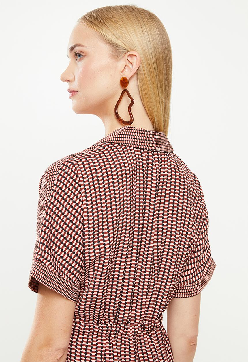 Vero Moda - Arie short wrap dress - multi