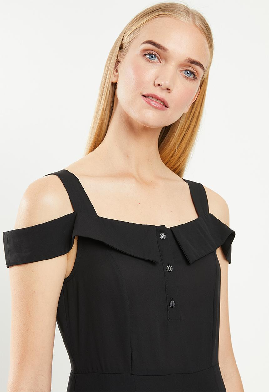 Jacqueline de Yong - Affa off shoulder dress - black