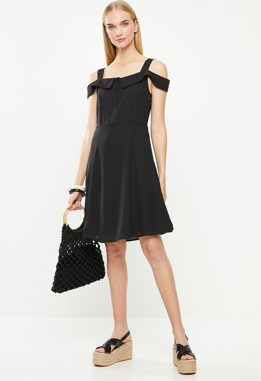 Jacqueline de Yong - Affa off shoulder dress - black