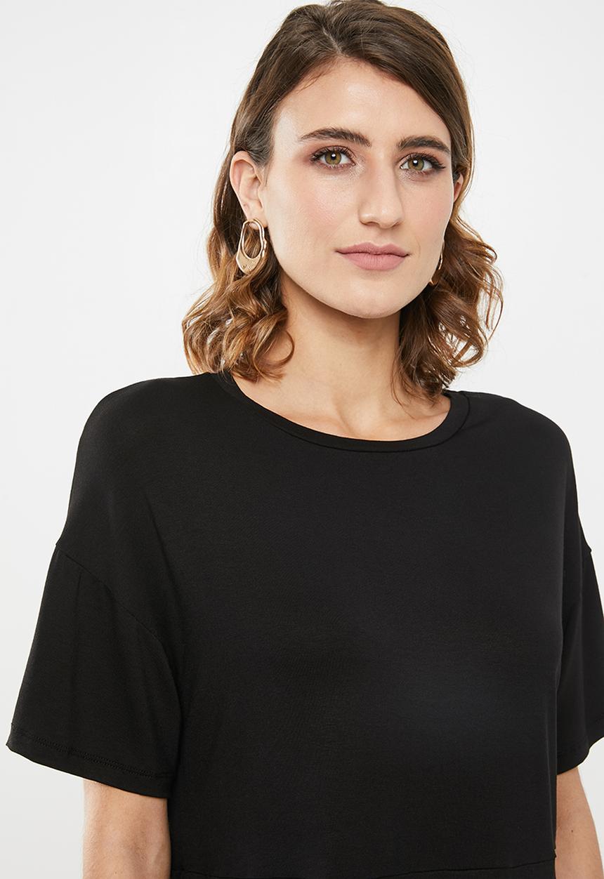 edit - Combo tee - black