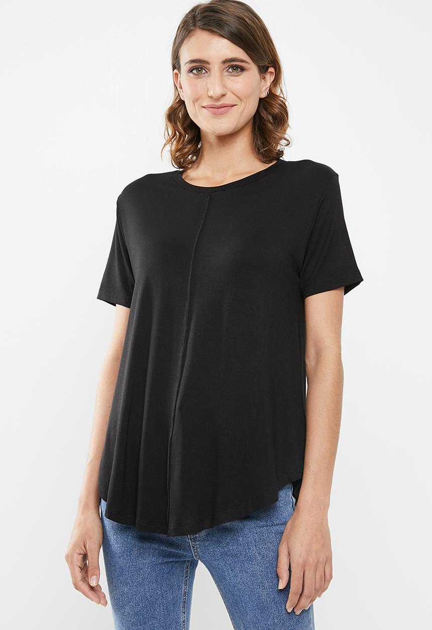edit - High low tunic - black