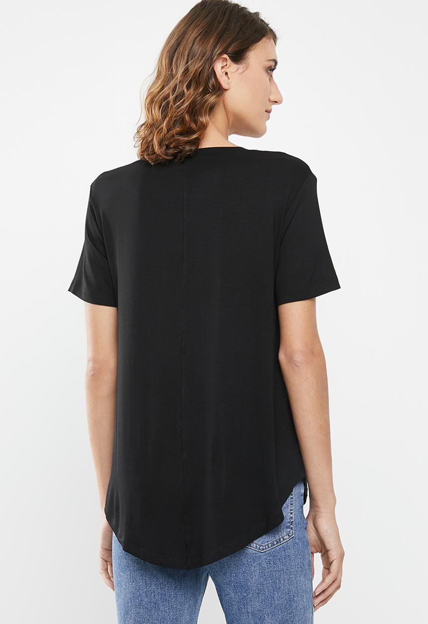 edit - High low tunic - black