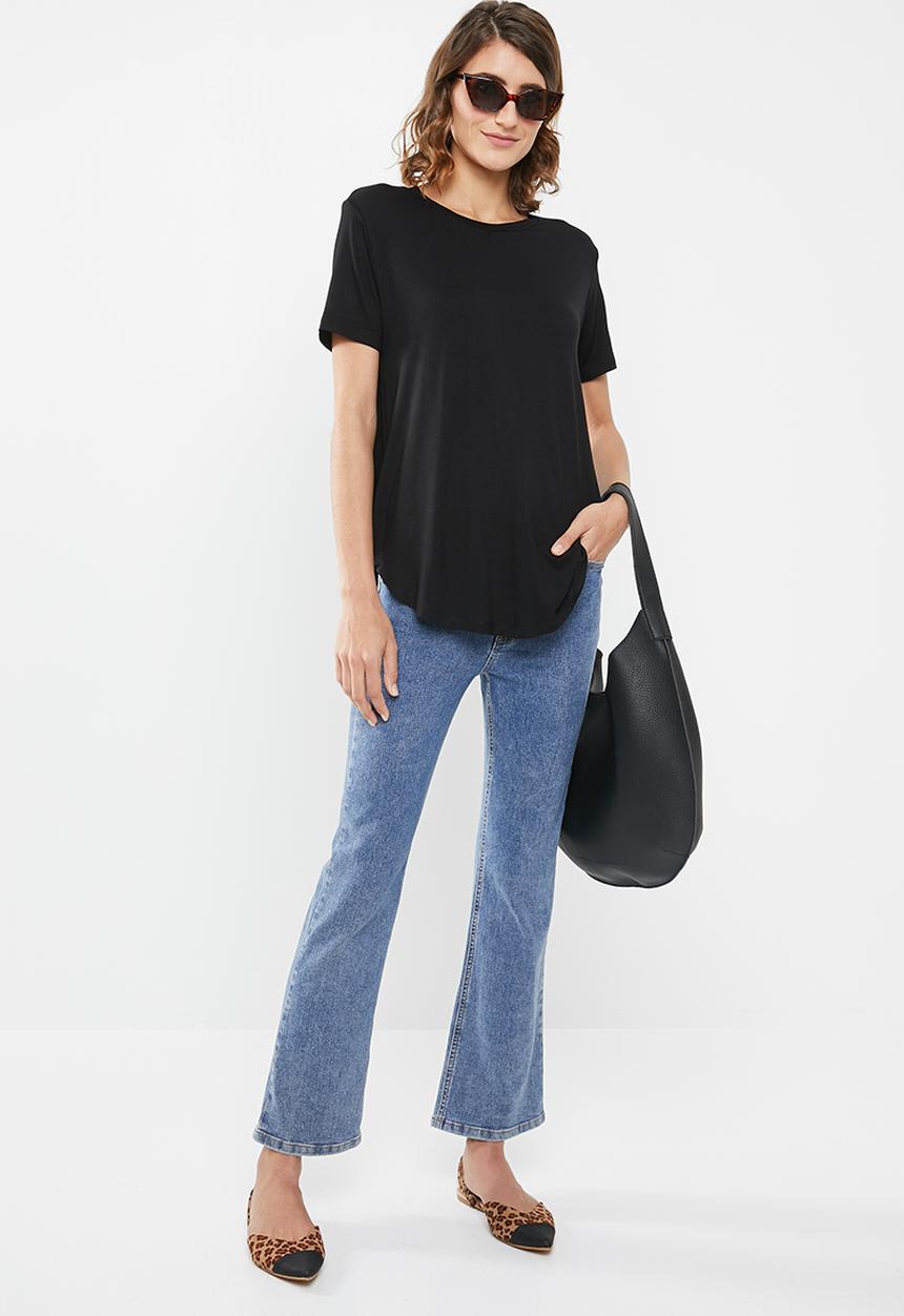 edit - High low tunic - black
