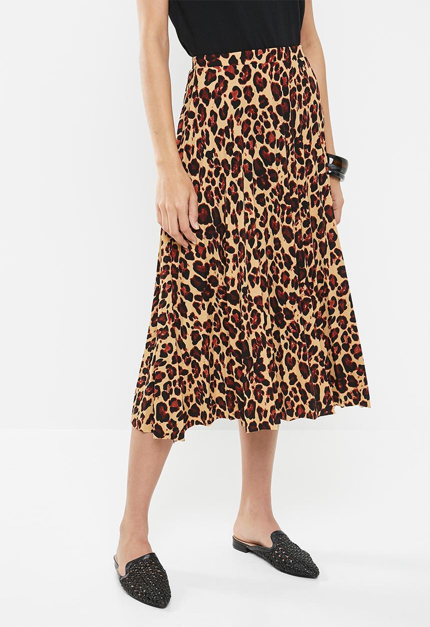 edit - Pleated midi skirt - multi 