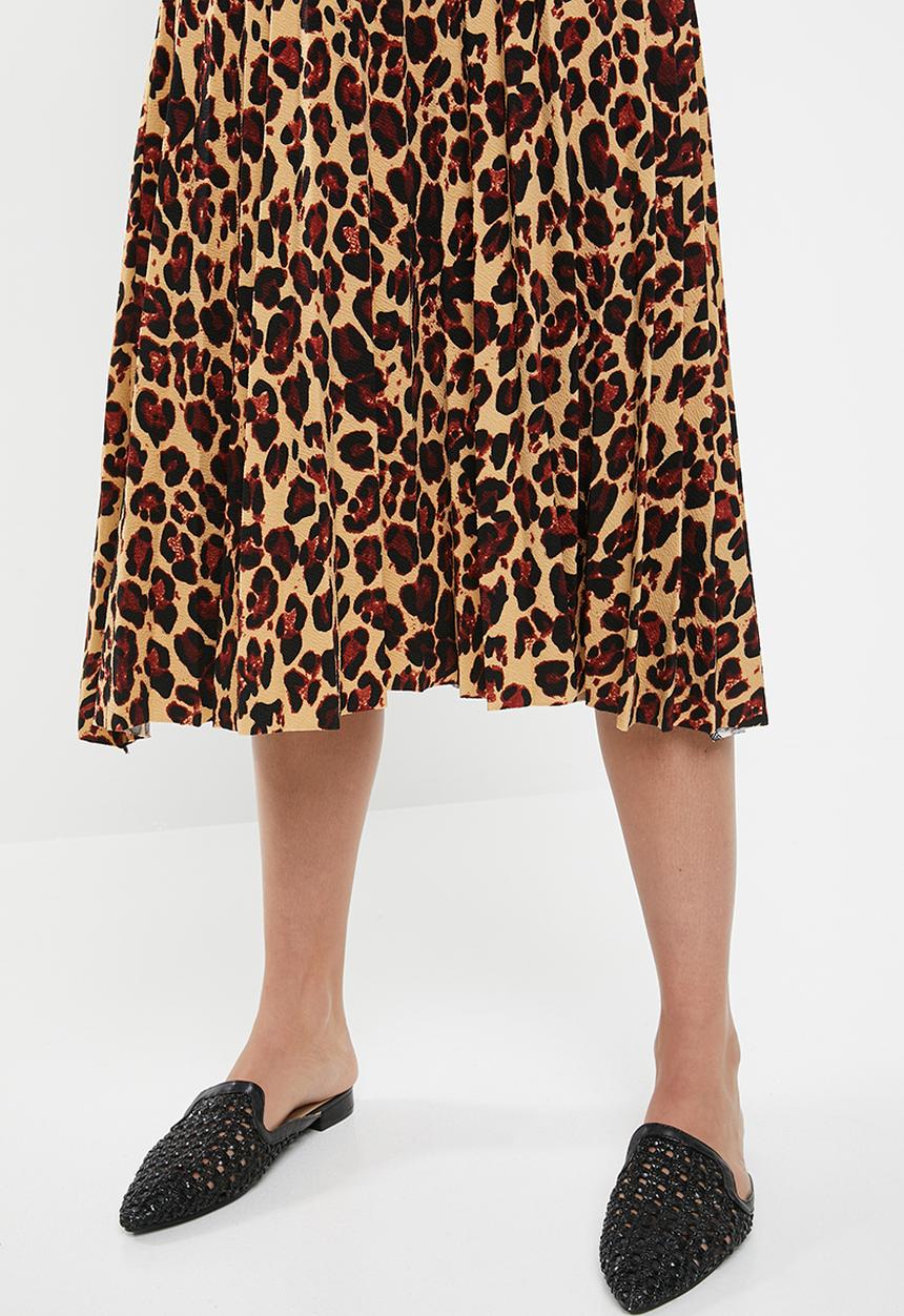 edit - Pleated midi skirt - multi 