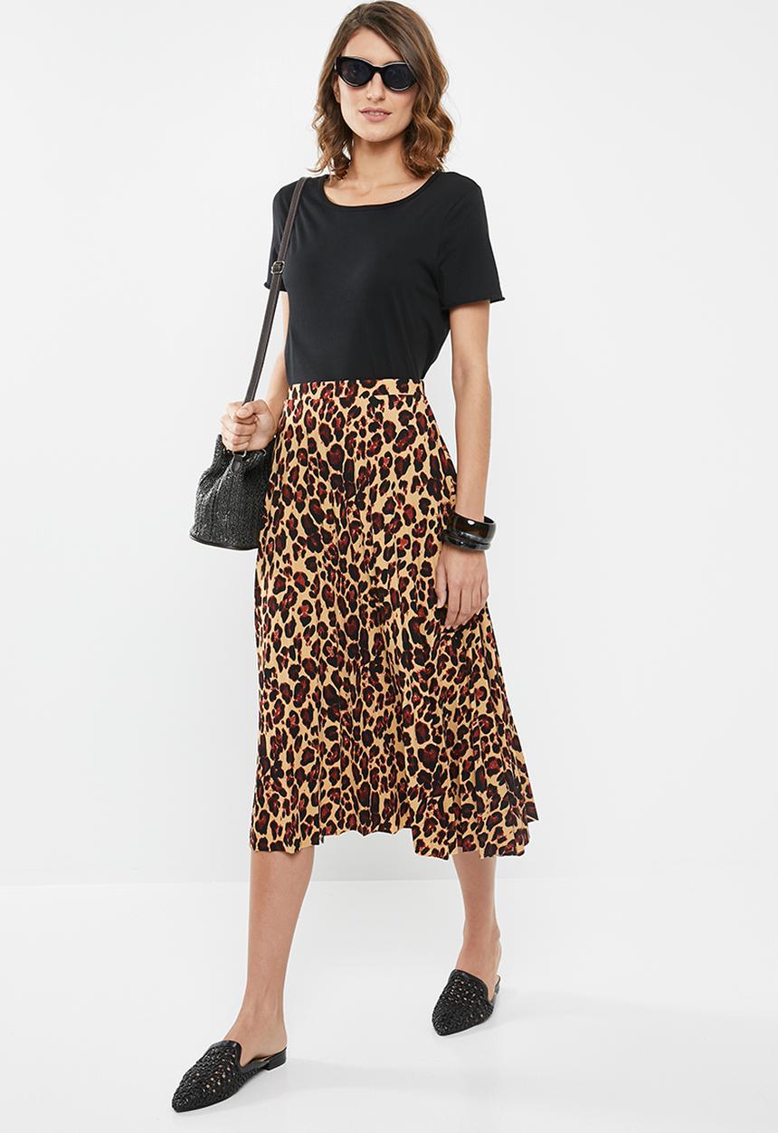 edit - Pleated midi skirt - multi 